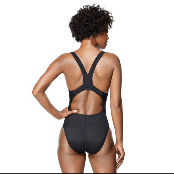 Speedo Rib Quantum Splice One Piece Swimsuit Size 14 - Picture 2 of 12